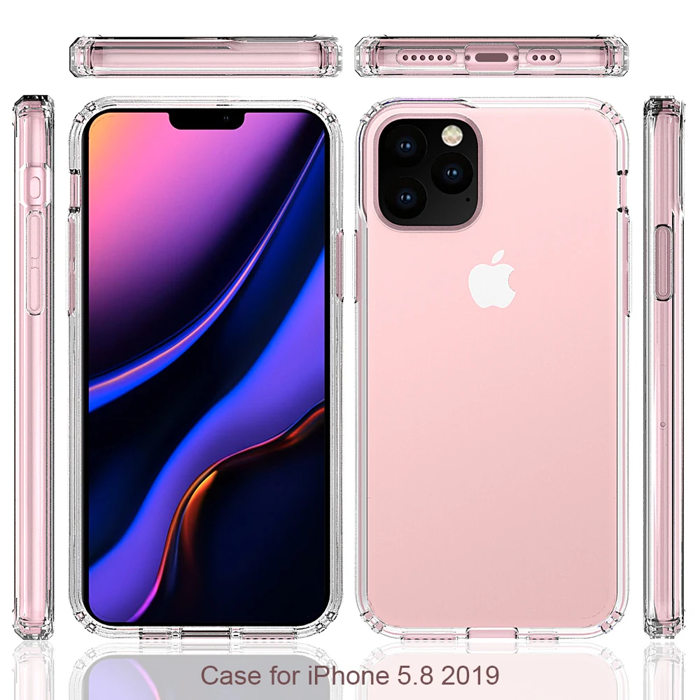 

For iPhone 11 Clear Case, Fusion Hybrid Shockproof 2 in 1 Transparent PC TPU Mobile Case for iPhone 11 / XI 5.8"