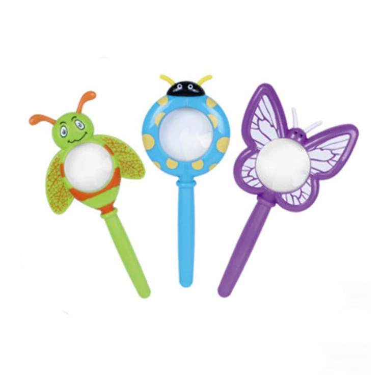 Butterfly Bee Pattern Handheld Insect Observation Magnifier For 1-3 ...