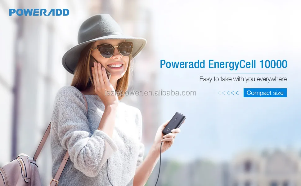 Poweradd new Mini EnergyCell 2.4A Output power bank 10000mah - ANKUX.COM