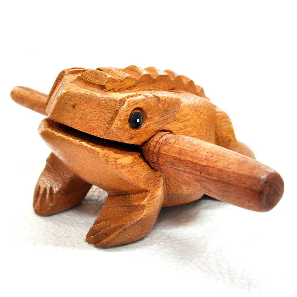 Wholesale Good Quality Handmade Wooden Croaking Frog