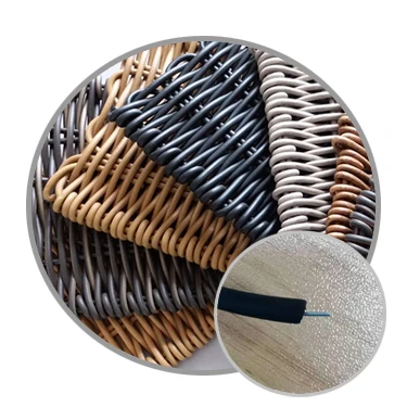 Outdoor Garden Coffee Restaurant Round Plastic Weaving Flower Wicker Rattan Bistro Chair.jpg