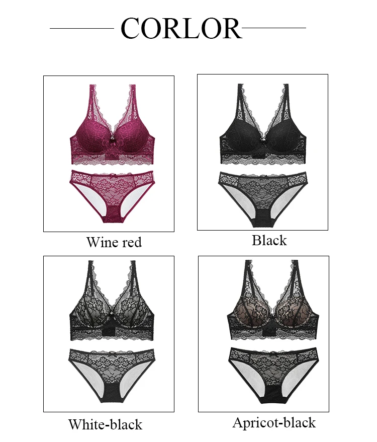 Fashion Girls In Stock Breathable Comfortable Lace Triangle Bra Set ...