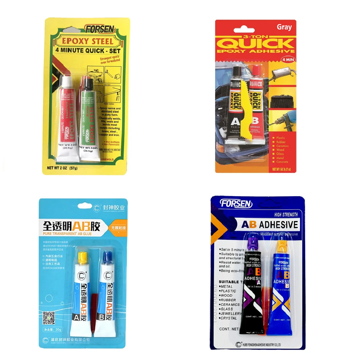 Clear Acrylic Epoxy Ab Glue In Syringe/tube Packing 12.5ml+12.5 Ml/ 3