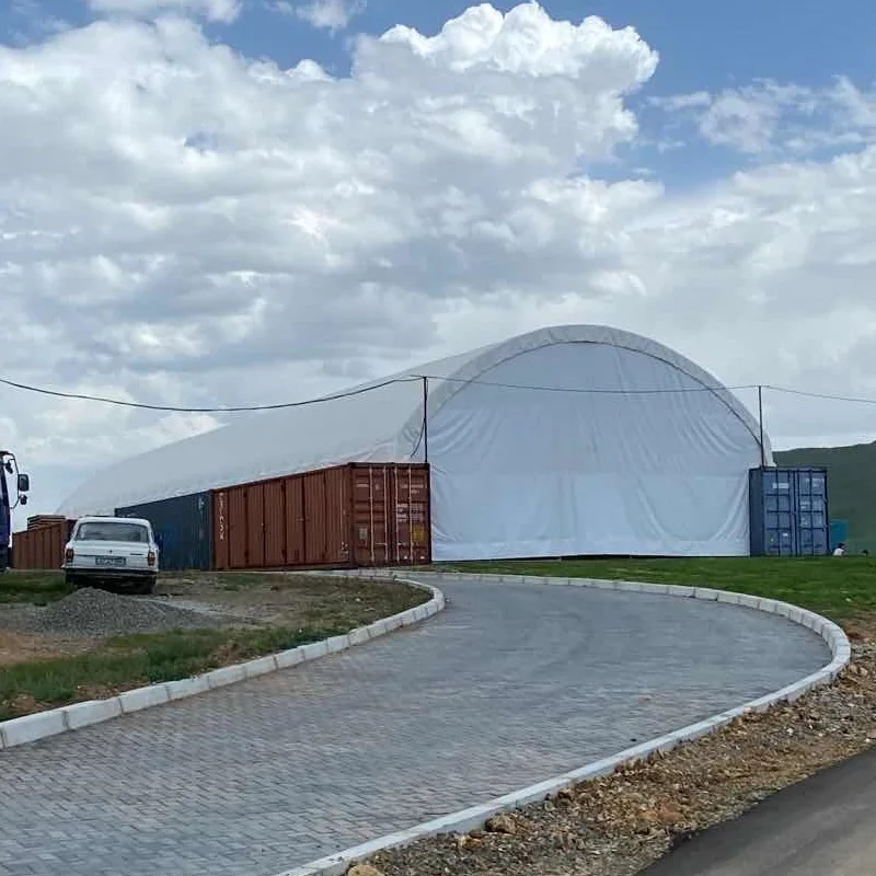 Gs Shipping Container Shelter Cover Large Industrial Double Truss Dome