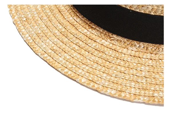 Wholesale Wide Brim Visor Hat Natural Wheat Straw Flat Top Boater Hat With Ribbon Tie Bow Buy 3060