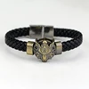Tokyo Animation Final Fantasy VII 7 Cloud Wolf Wristband Cosploy Bracelets Advent Children Black Leather Bracelet Men Jewelry