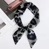 2019 Popular Design Women Leopard Print Small Square Silk Neck Scarf Ribbon Bag Tied Handle Lady Wrist Scarves HB0086