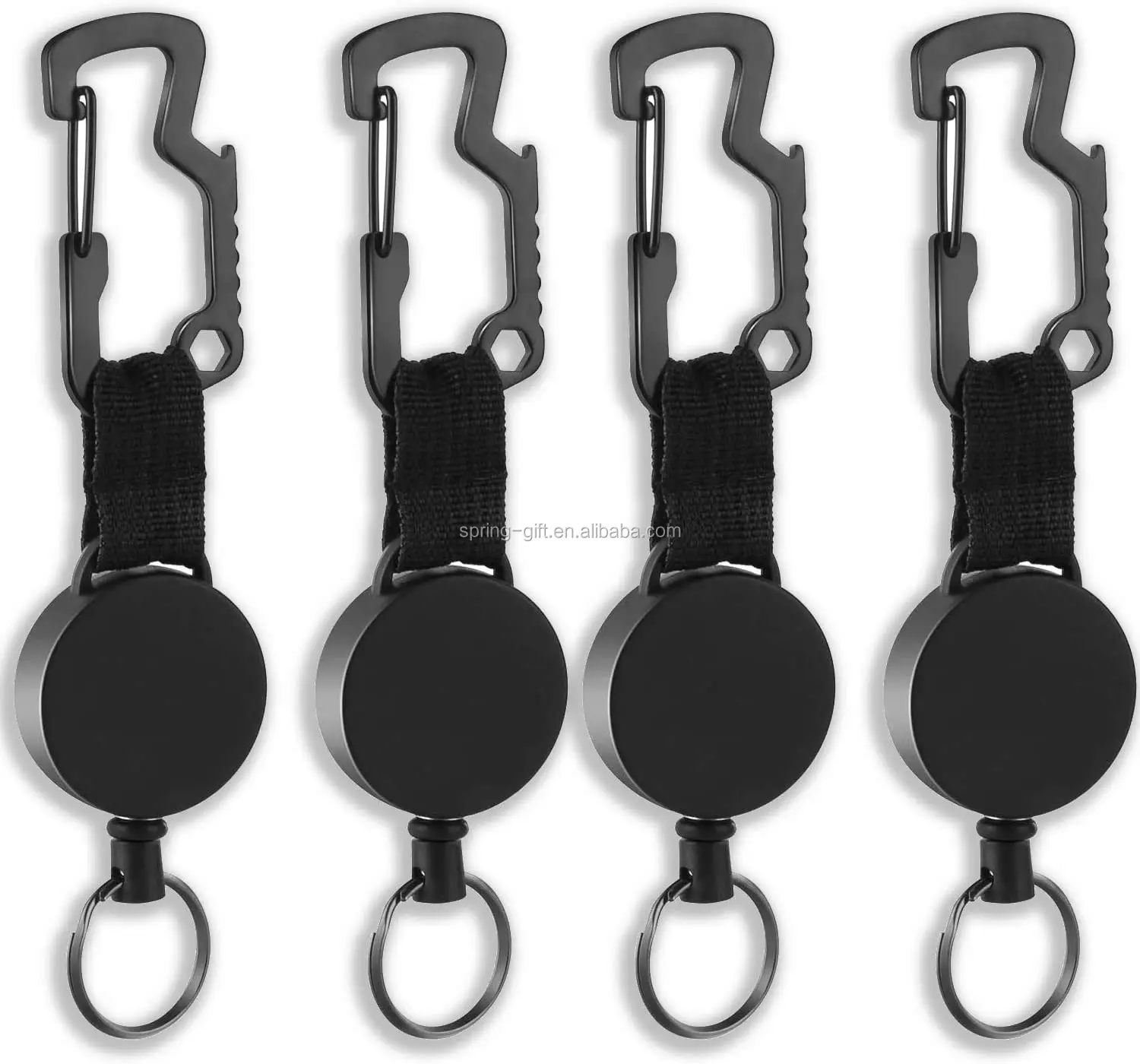 Edc Mult Function Badge With Opener Tool Carabiner Keychain With