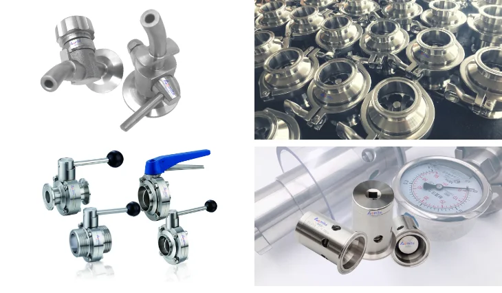 Stainless Steel 304/316L Pipe Fittings Thread Tank Fittings Sanitary Tank Spare Parts Food Grade 2-INCH TC Connector