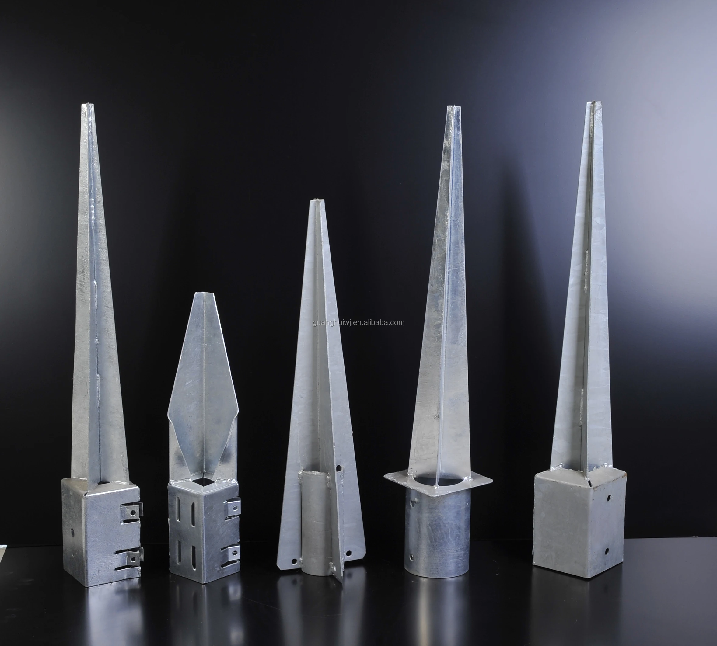 Fence Post Anchor Ground Spike,Metal Powder Coated 24*4*4 Inches Anchor