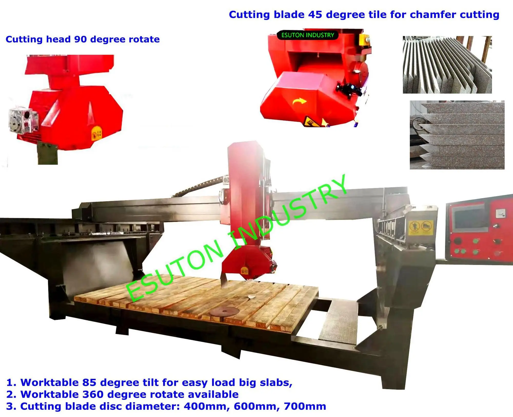 Automatic 45 Degree Marble Granite Ceramic Cutting Saw 45 Degree Blade