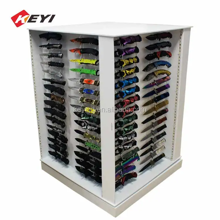 Customized Counter Rotating Display Stand Knife Rack Acrylic Knife