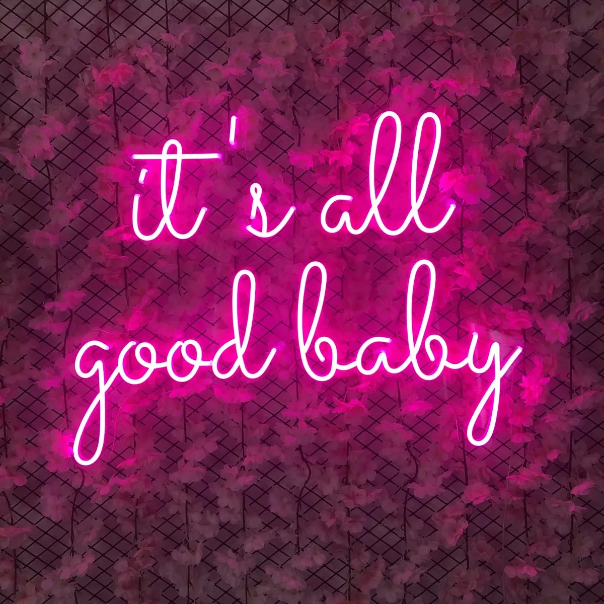 Hot sales Neon sign 'it is all good baby ' for wedding home kids-birthday party Custom Neon Light for store neon light words