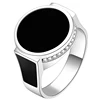 Enamel Ring 925 Sterling Silver Polyester Resin Ring Designs for Men 2020