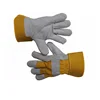 Glove supplier Cow Split Leather Full Palm Yellow Cotton Drill Back Working Glove CE 4244