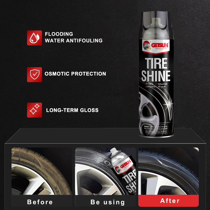 Getsun Factory High Gloss Long-lasting Tire Shine For Tire Cleaning And ...