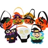 Popular halloween item pumpkin pattern non woven tote bag felt diy bag