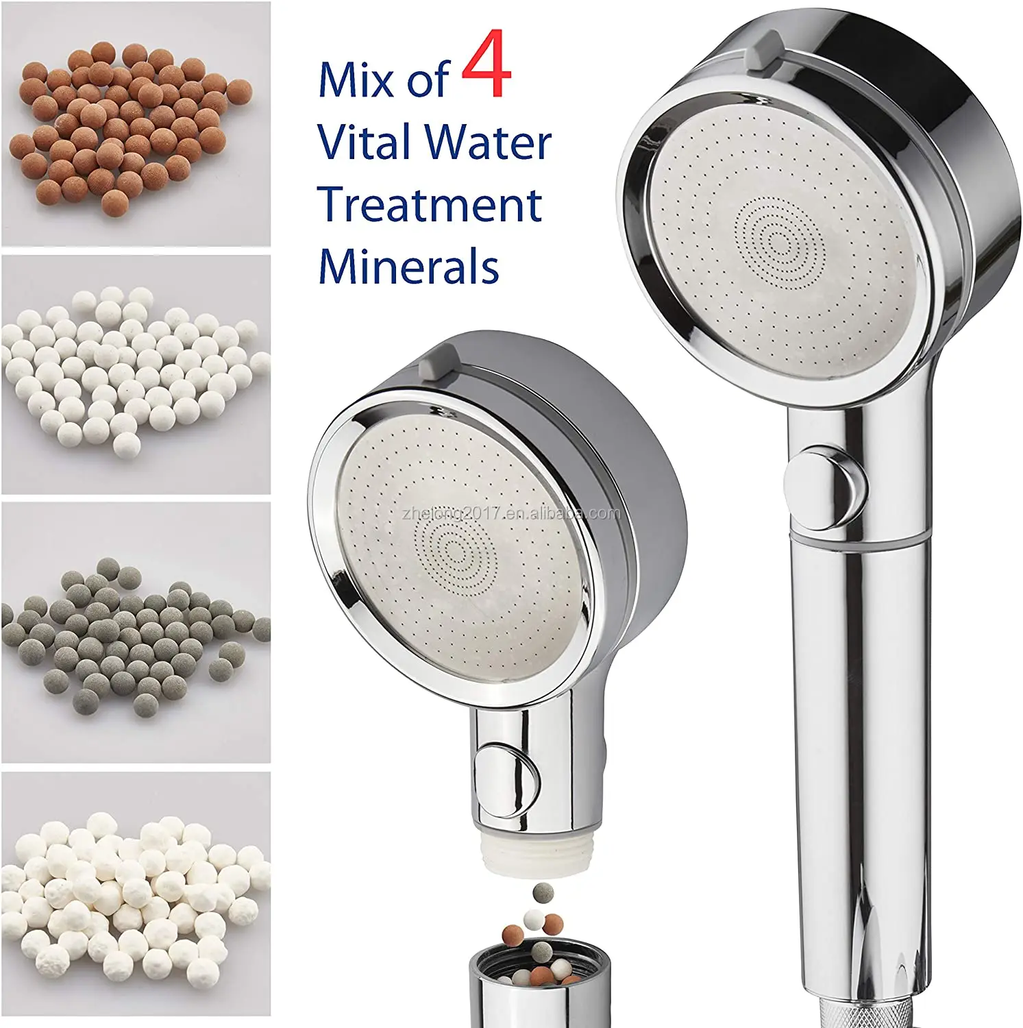 Mixed Mineral Stones Replacement Efficient Shower Water Filtration