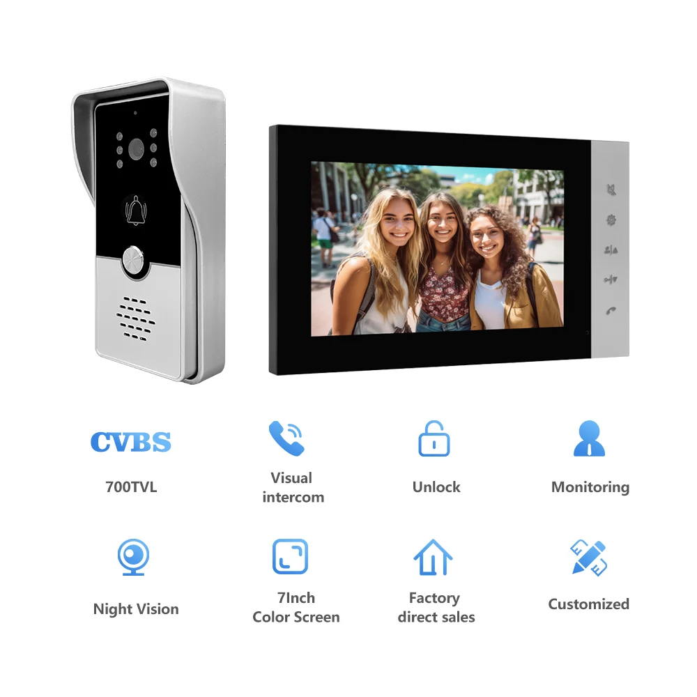 7 inch video door phone
