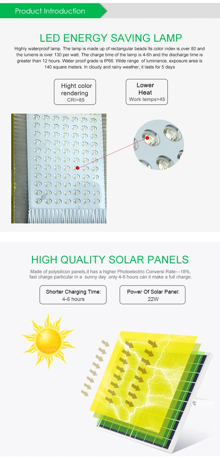 solar power led street light