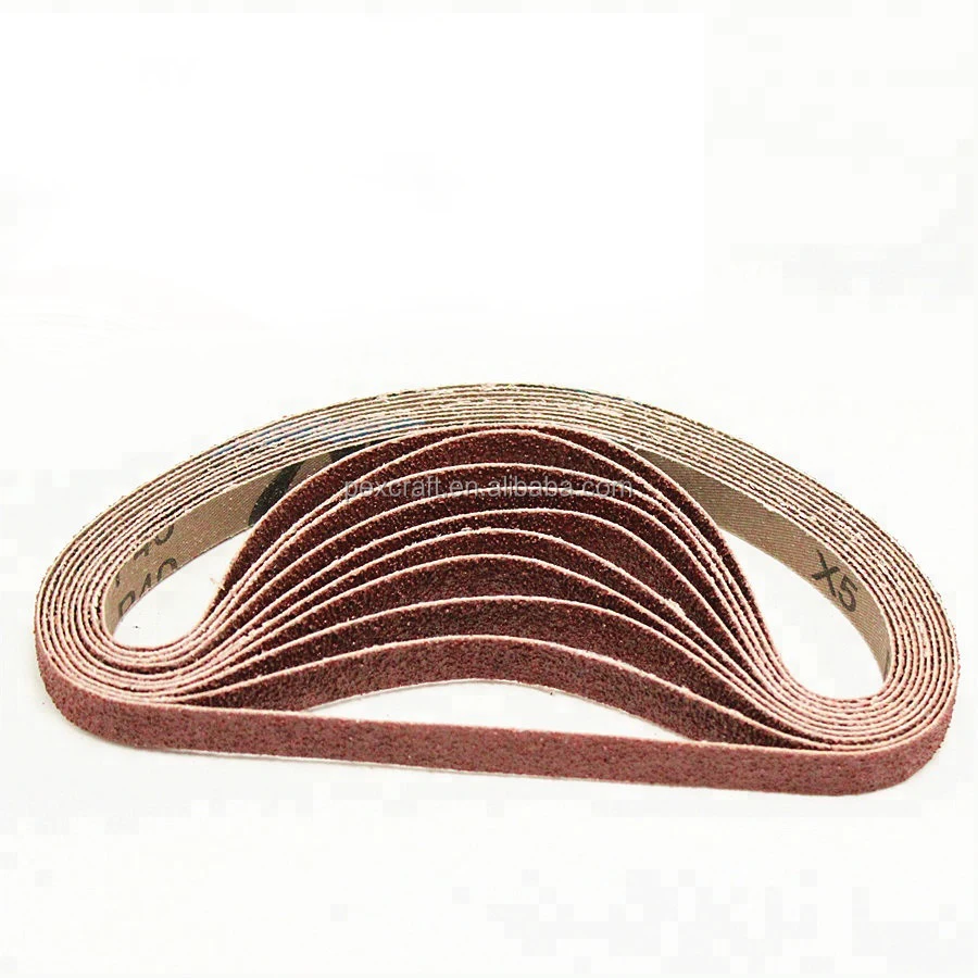Adrasive Belt with Cloth Backing 10 pcs Alumina Oxide 25*762mm 40#-1000# Sanding Belt with Cloth Backing for Metal Grinding Belt with Cloth Backing Sand