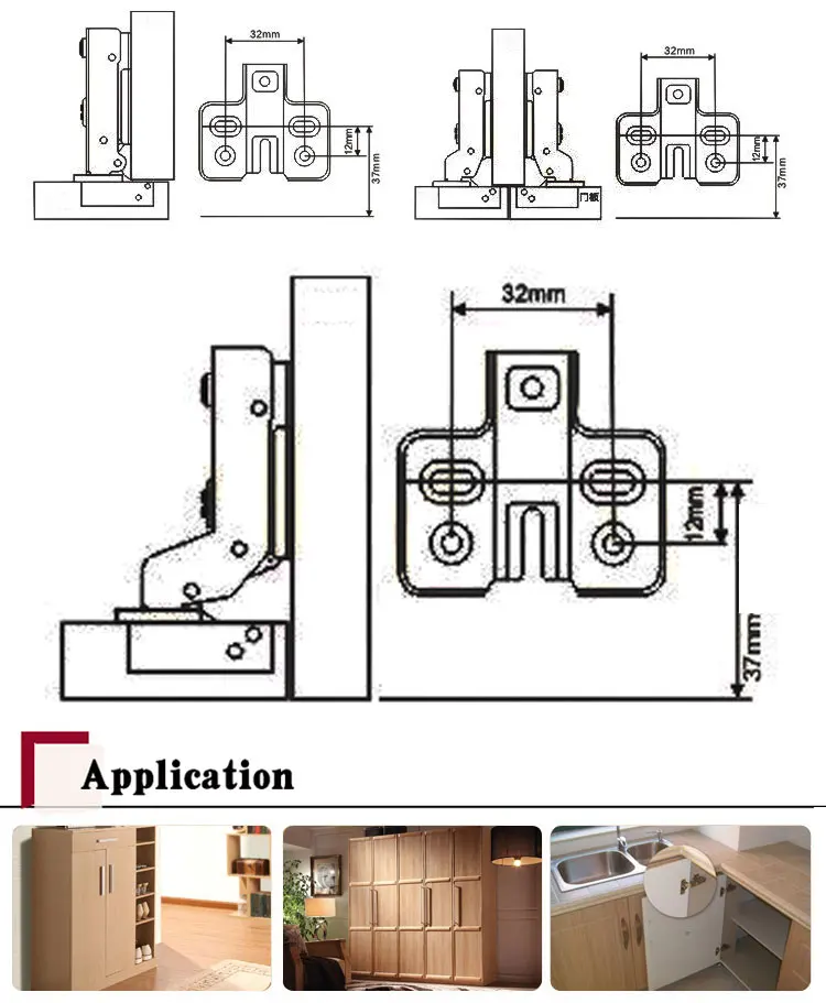 China Factory Stainless Steel Hinges For Doors And Cabinets Hydraulic Kitchen Hinge Soft Closing Cabinet Door Hinge