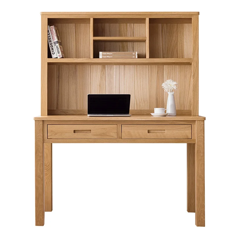
Custom supported solid wooden home furniture study writing dsak wooden with book storage shelf home study room furniture 