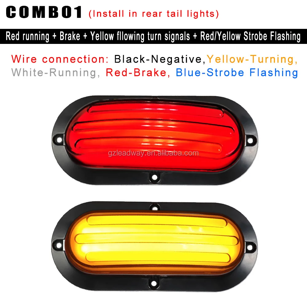 Universal Attractive 1030v Strobe Flashing Led Tail Lights For Truck