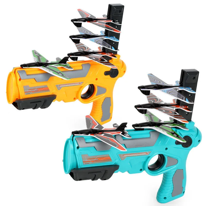 Novelty Children Outdoor Shooting Gun Toy Catapult Gliding Plane