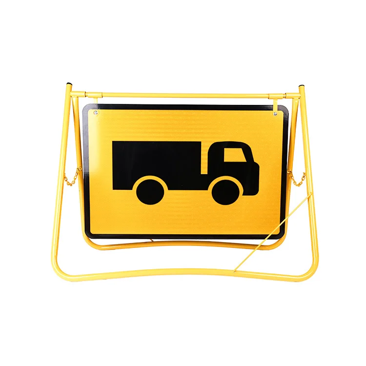 OEM  Roadway Safety Devices Roadwork Traffic Board Warning Board Signage Swing Stand Traffic Signs