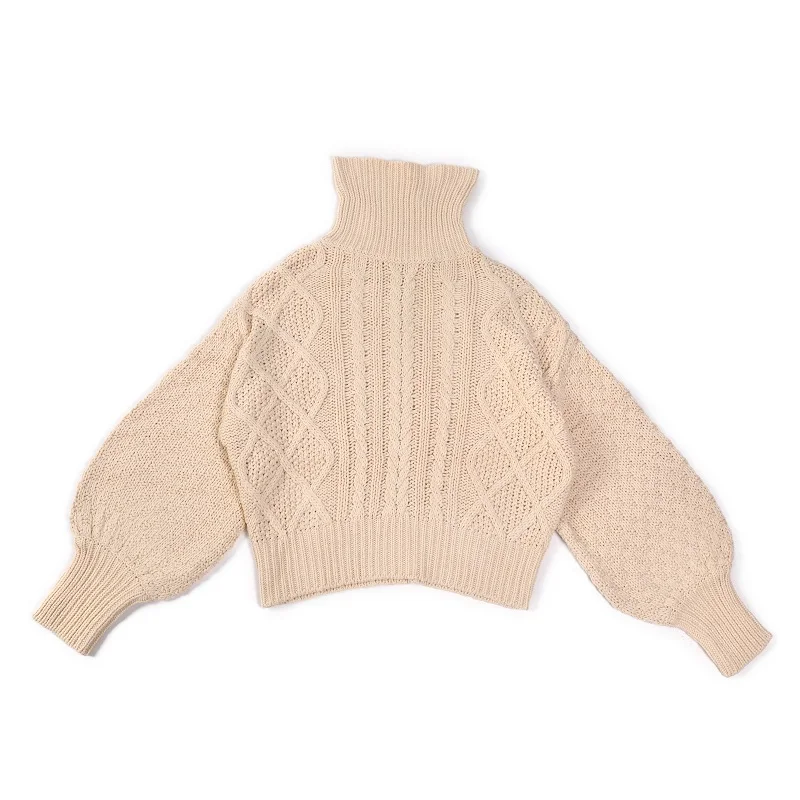 lapel turtleneck sweater