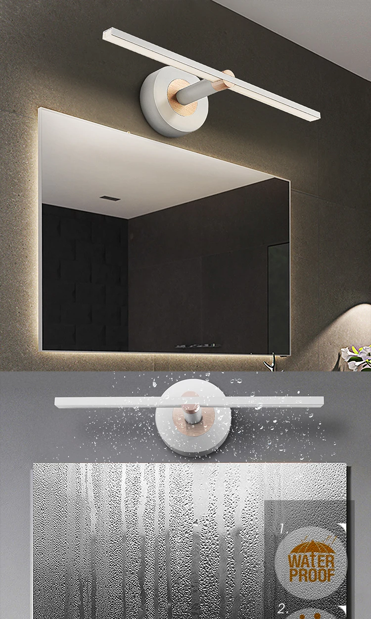 Waterproof bathroom lights IP44 6w bathroom vanity lights mirror lamps aisle washroom hotel cabinet mirror lamp