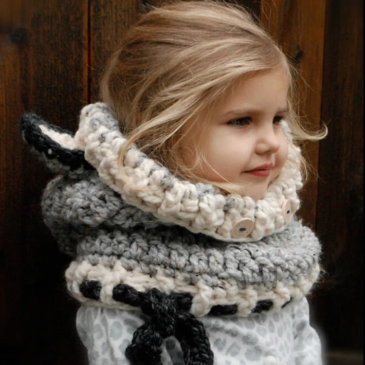 N644  Handmade Kids (1~10years)Cute cap Fox knit hat earflap Bun hat warm Beanie winter hats for baby boys girls