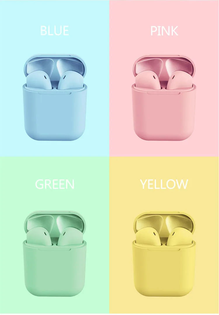 2020 Best Gift Macaron TWS Earpods Inpods 12 Bluetooth 5.0 POP UP for Iphone Android With Magnetic Charging Case and Mic