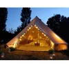 Family holidays camping bell tents 3m 4m 5m 6m outdoor waterproof canvas bell tent for sale / camping hotel tent