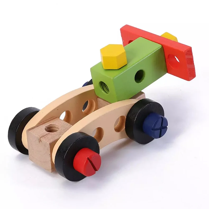 Portable Repair Tool Box Cartoon boy Educational Toys for Boy Puzzle Toy Kids Baby Wood Repair Set Tool Multifunctional Toys