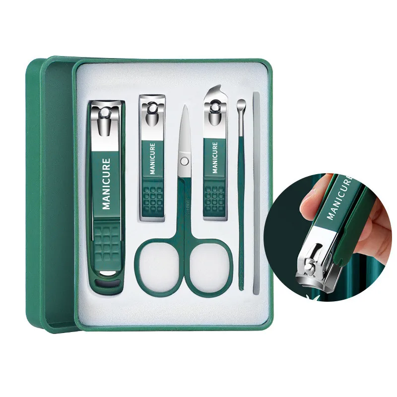 product manicure set nail clippers kit professional nail tool 6 pcs manicure set-6