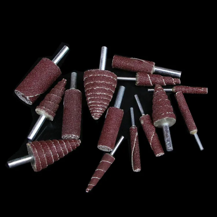 Grinding Emery Cloth With Handle And Cone Cylindrical Emery Cloth