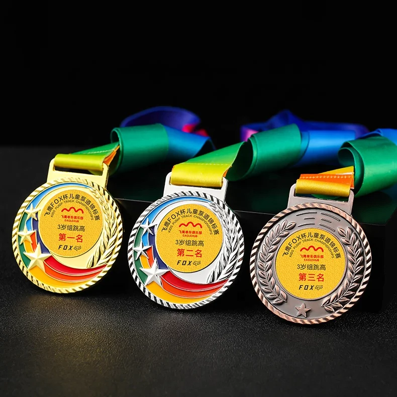 High Quality Customized 65-70mm Metal Medals Sports Event Memorial Graduation Medal Plaque In Stock details