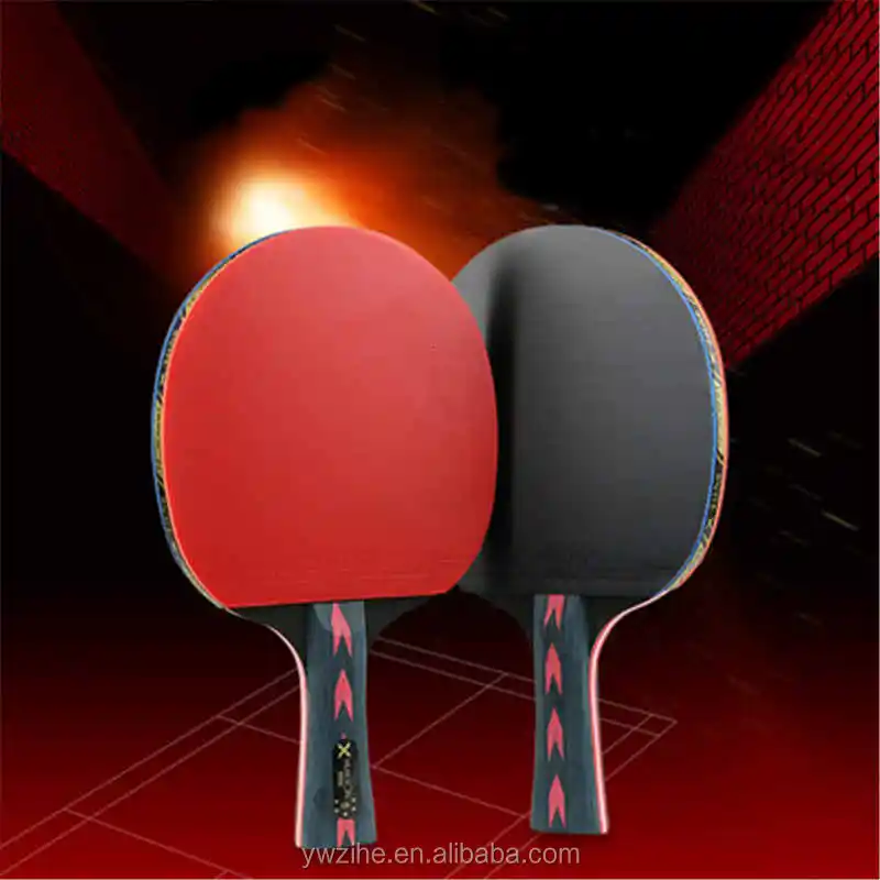 Huieson Carbon Fiber Rubber Table Tennis Racket Ping Pong Paddle Bag 3 Ball 