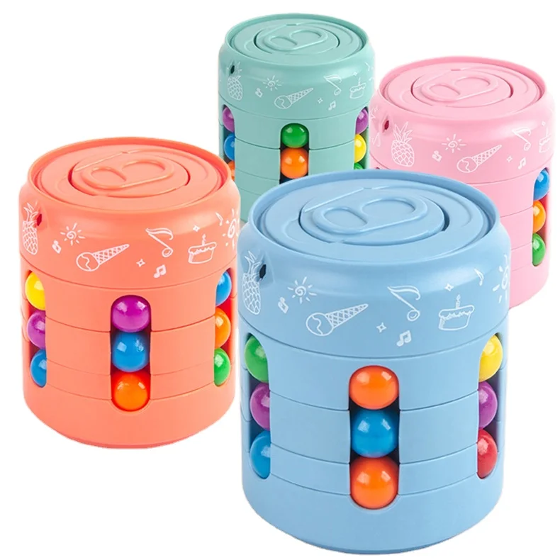 Colorful Magic Cube Little Magic Bean Rotating Cube Kids Stress Relief Toy 