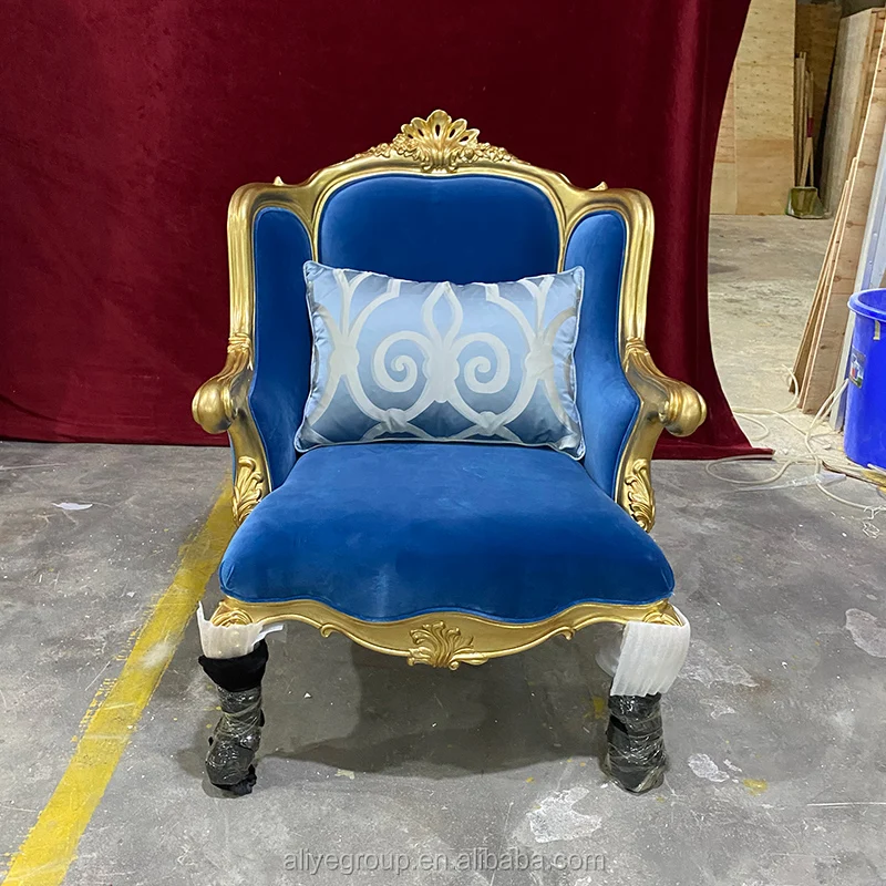 Luxury Homey Palace Furniture Italian Design Classic Sofa Luxury Styling Chair Salon Furniture