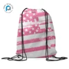 PURE Recycled USA Flag Printed Washable Grocery Bags pp Non Woven String Bag