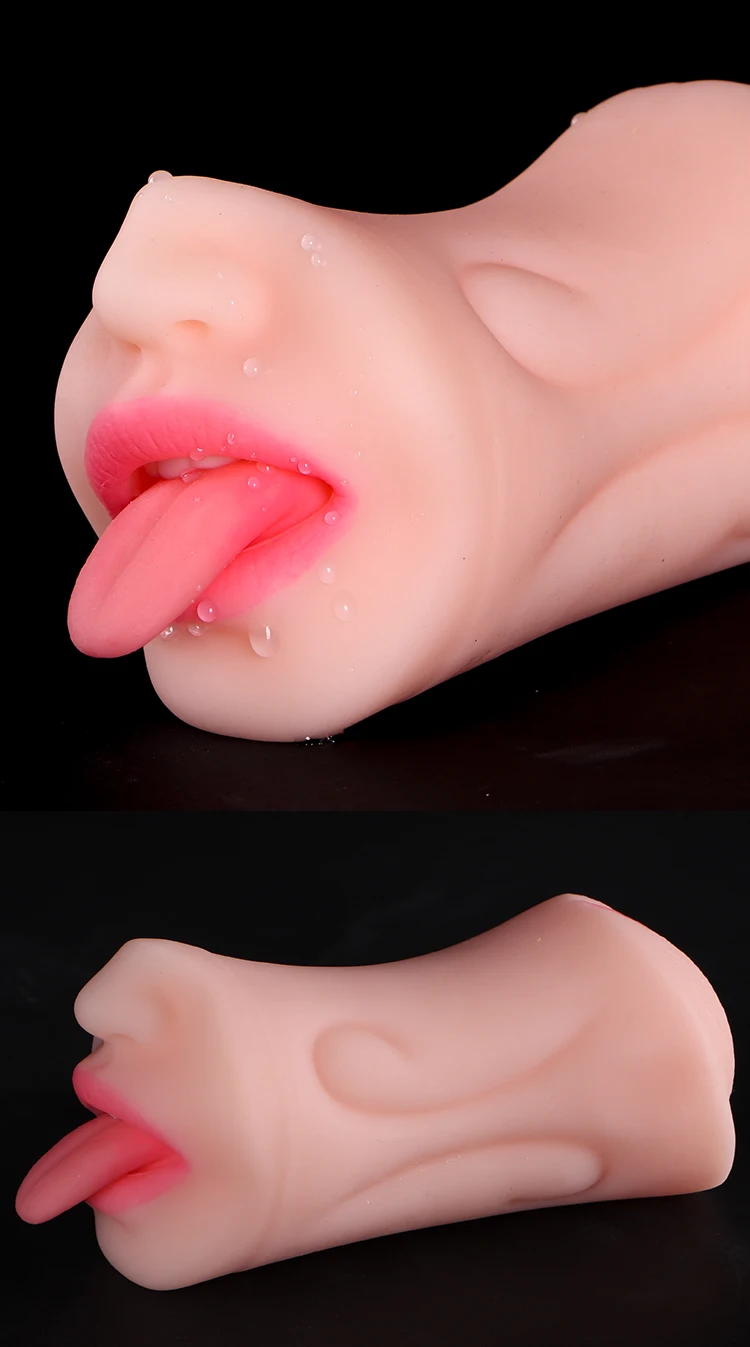 Silicone perfect male mouth masturbator stroker vagina pussy sex toy for men