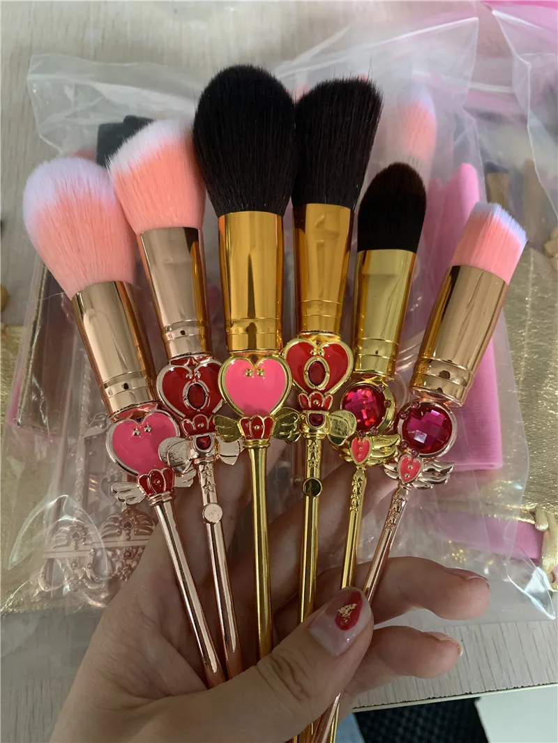 Lovely Cartoon Style Sailor Moon Makeup Brush Set Cosmetic Powder Skin Friendly