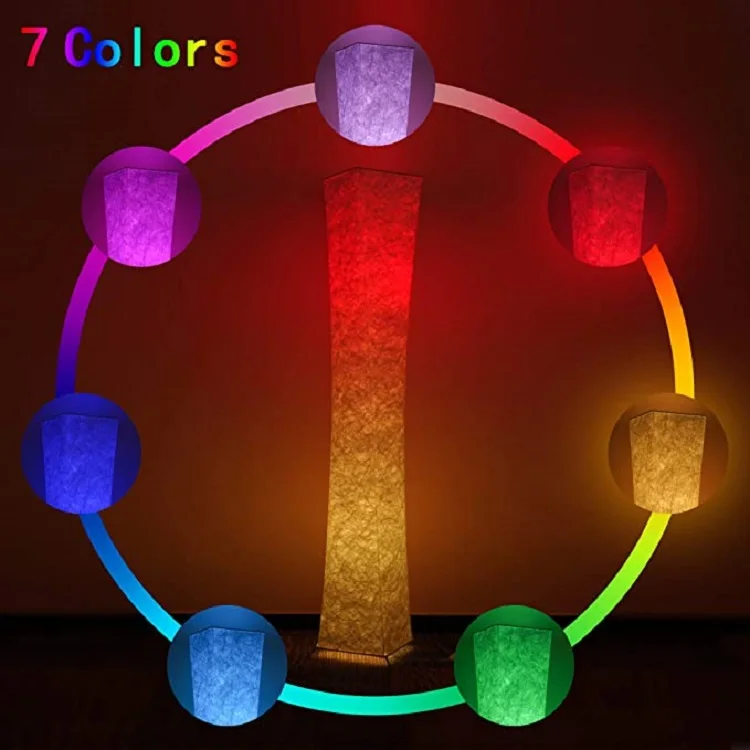 
LED Corner Light Remote Control Standing Lamp Modern Floor Lamps Home Decor RGB Floor Lamp RGB Colorful Dimming 
