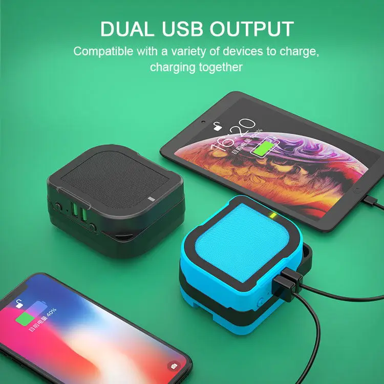 For 2020 Wireless Bluetooth Speaker Outdoor Wireless portable mini speaker waterproof with 3000/6000mAh power bank - ANKUX.COM