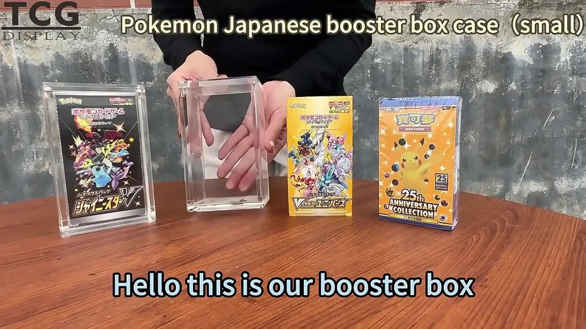 TCG Wholesale Custom Acrylic Pokemon Japanese Small Size Booster Box High  Class Vmax Cards Display Case for Shiny V All Stars