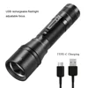 USB rechargeable Waterproof 5 modes 18650 Battery LED Tactical Flashlight