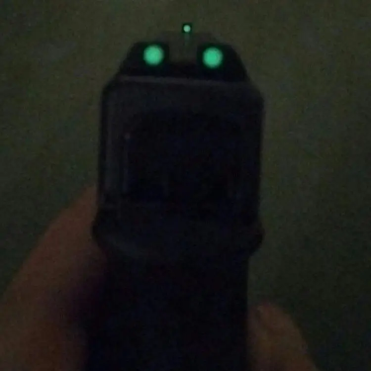 Tactical Hunting Pistol Handgun Glow In The Dark Night Sights Green Dot